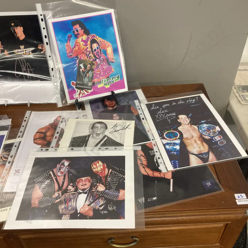 Wrestling Memorabilia Autographed Photos x 30, Some With COA Image 1++